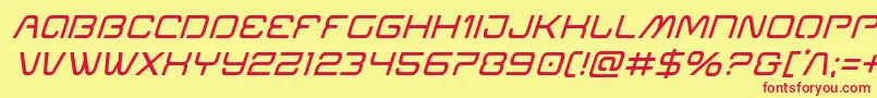 Miraclemercuryital Font – Red Fonts on Yellow Background