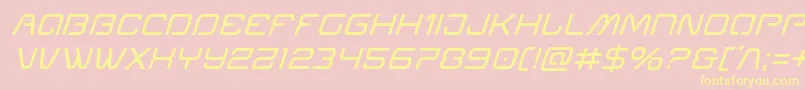 Miraclemercuryital Font – Yellow Fonts on Pink Background