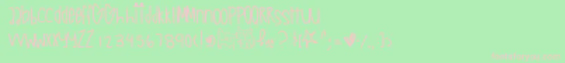 Fantaseaaquababe Font – Pink Fonts on Green Background