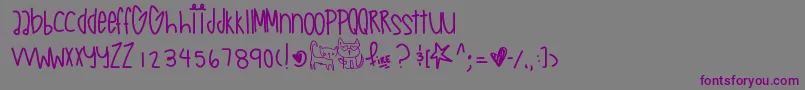 Fantaseaaquababe Font – Purple Fonts on Gray Background