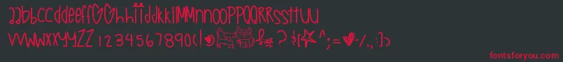 Fantaseaaquababe Font – Red Fonts on Black Background