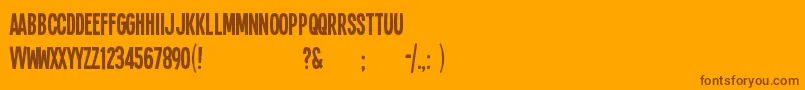 Sing Font – Brown Fonts on Orange Background