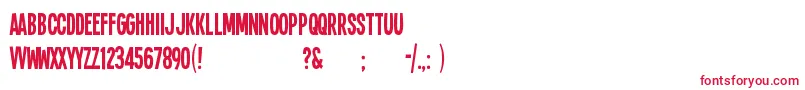 フォントSing – 白い背景に赤い文字