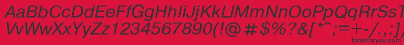 Pragmai Font – Black Fonts on Red Background