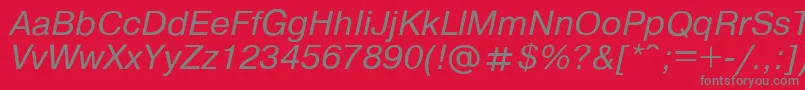 Pragmai Font – Gray Fonts on Red Background