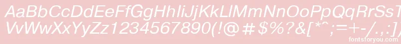 Pragmai Font – White Fonts on Pink Background