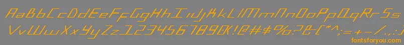 Bluejulyex-Schriftart – Orangefarbene Schriften auf grauem Hintergrund