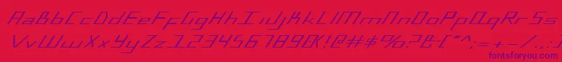 Bluejulyex Font – Purple Fonts on Red Background