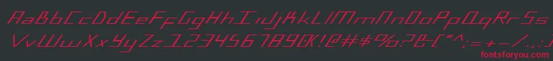 フォントBluejulyex – 黒い背景に赤い文字