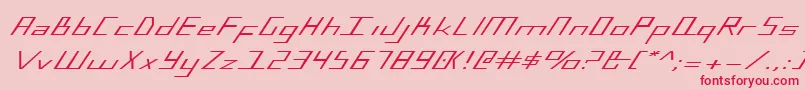 フォントBluejulyex – ピンクの背景に赤い文字