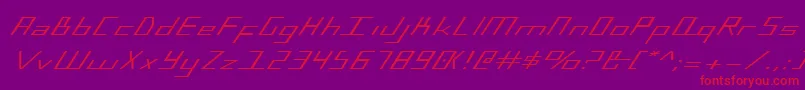 Bluejulyex Font – Red Fonts on Purple Background