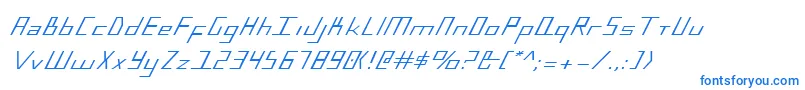 フォントBlue July – 白い背景に青い文字