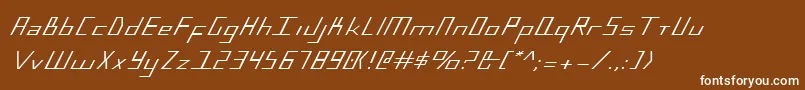 フォントBlue July – 茶色の背景に白い文字