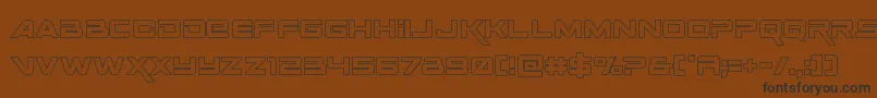 Spacerangerout Font – Black Fonts on Brown Background