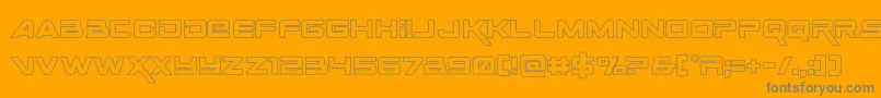 Spacerangerout Font – Gray Fonts on Orange Background