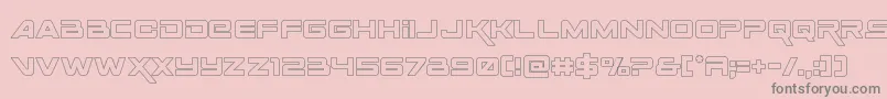 Spacerangerout Font – Gray Fonts on Pink Background