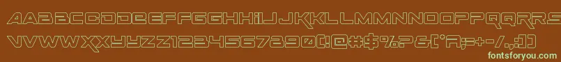 Spacerangerout Font – Green Fonts on Brown Background