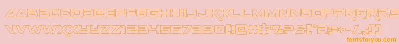 Spacerangerout Font – Orange Fonts on Pink Background