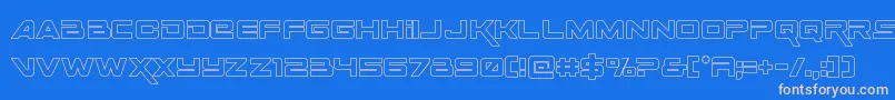 Spacerangerout Font – Pink Fonts on Blue Background