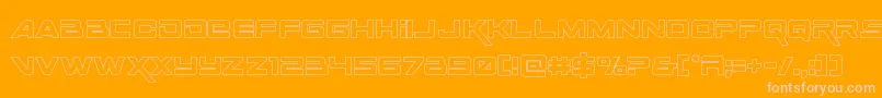 Spacerangerout Font – Pink Fonts on Orange Background