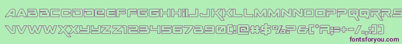 Spacerangerout Font – Purple Fonts on Green Background