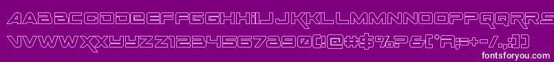 Spacerangerout Font – White Fonts on Purple Background