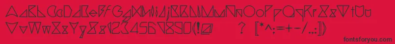 Weitere Informationen zur Triangler-Schriftart Triangler-Schriftart – Schwarze Schriften auf rotem Hintergrund