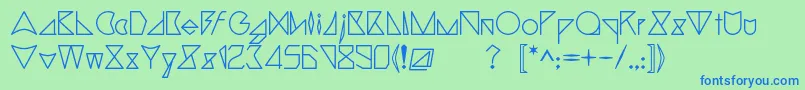 More about Triangler Font Triangler Font – Blue Fonts on Green Background