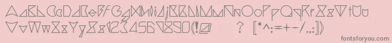 Triangler-Schriftart – Graue Schriften auf rosa Hintergrund