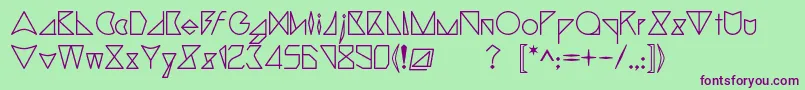 Triangler Font – Purple Fonts on Green Background
