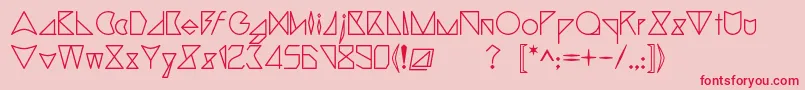 Triangler Font – Red Fonts on Pink Background