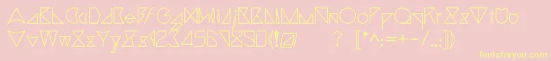 Triangler Font – Yellow Fonts on Pink Background