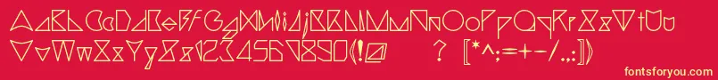 Triangler Font – Yellow Fonts on Red Background