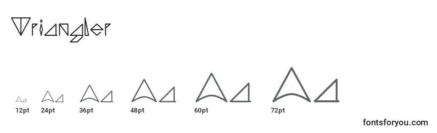 Triangler-fontin koot