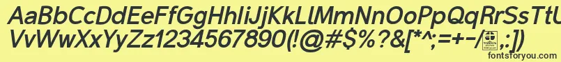 MalterSansBoldItalicDemo Font – Black Fonts on Yellow Background