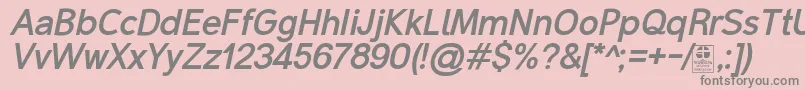 MalterSansBoldItalicDemo-Schriftart – Graue Schriften auf rosa Hintergrund