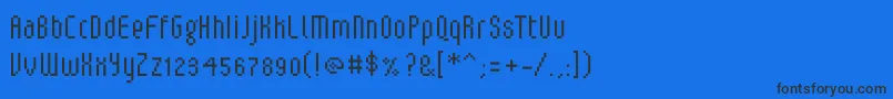 V5LoxicaLixera Font – Black Fonts on Blue Background