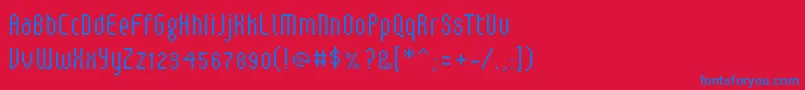 V5LoxicaLixera Font – Blue Fonts on Red Background