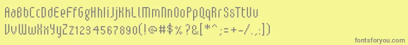 フォントV5LoxicaLixera – 黄色の背景に灰色の文字