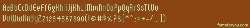 Шрифт V5LoxicaLixera – зелёные шрифты на коричневом фоне