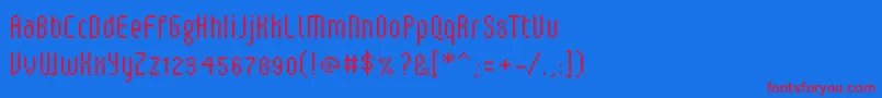 V5LoxicaLixera Font – Red Fonts on Blue Background