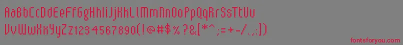 V5LoxicaLixera Font – Red Fonts on Gray Background