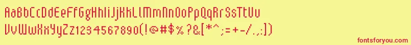 V5LoxicaLixera Font – Red Fonts on Yellow Background