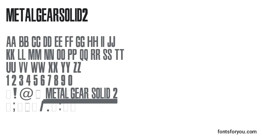 Шрифт MetalGearSolid2 – алфавит, цифры, специальные символы