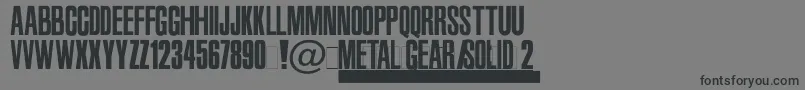 MetalGearSolid2 Font – Black Fonts on Gray Background