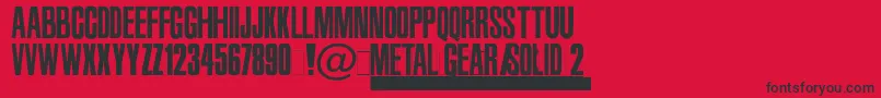 Подробнее о шрифте MetalGearSolid2 Шрифт MetalGearSolid2 – чёрные шрифты на красном фоне