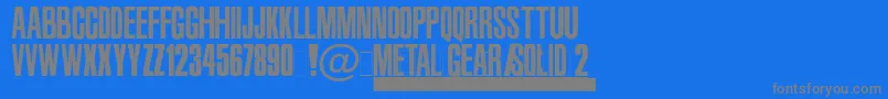 MetalGearSolid2-fontti – harmaat kirjasimet sinisellä taustalla