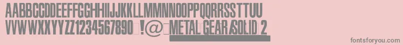 MetalGearSolid2-Schriftart – Graue Schriften auf rosa Hintergrund
