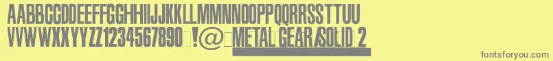MetalGearSolid2 Font – Gray Fonts on Yellow Background