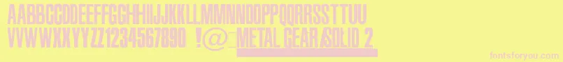 MetalGearSolid2 Font – Pink Fonts on Yellow Background